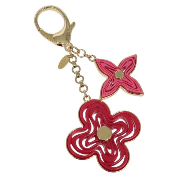 LOUIS VUITTON BijouxSac Knife Key Holder metal Gold Red - Picture 1 of 10